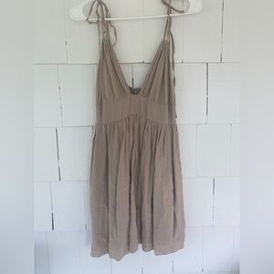 Garage brown halter mini dress